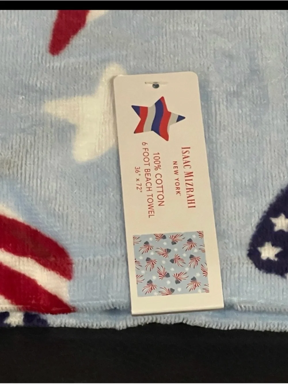 Patriotic Isaac Mizrahi Beach Towel Patriotic Bows Beach Towel